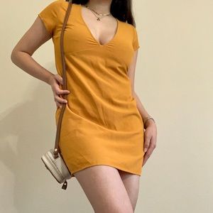F21 mustard dress